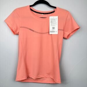 Lululemon NWT Metal Vent Tech Short Sleeve Tee Pink M Seamless Breathable Gym